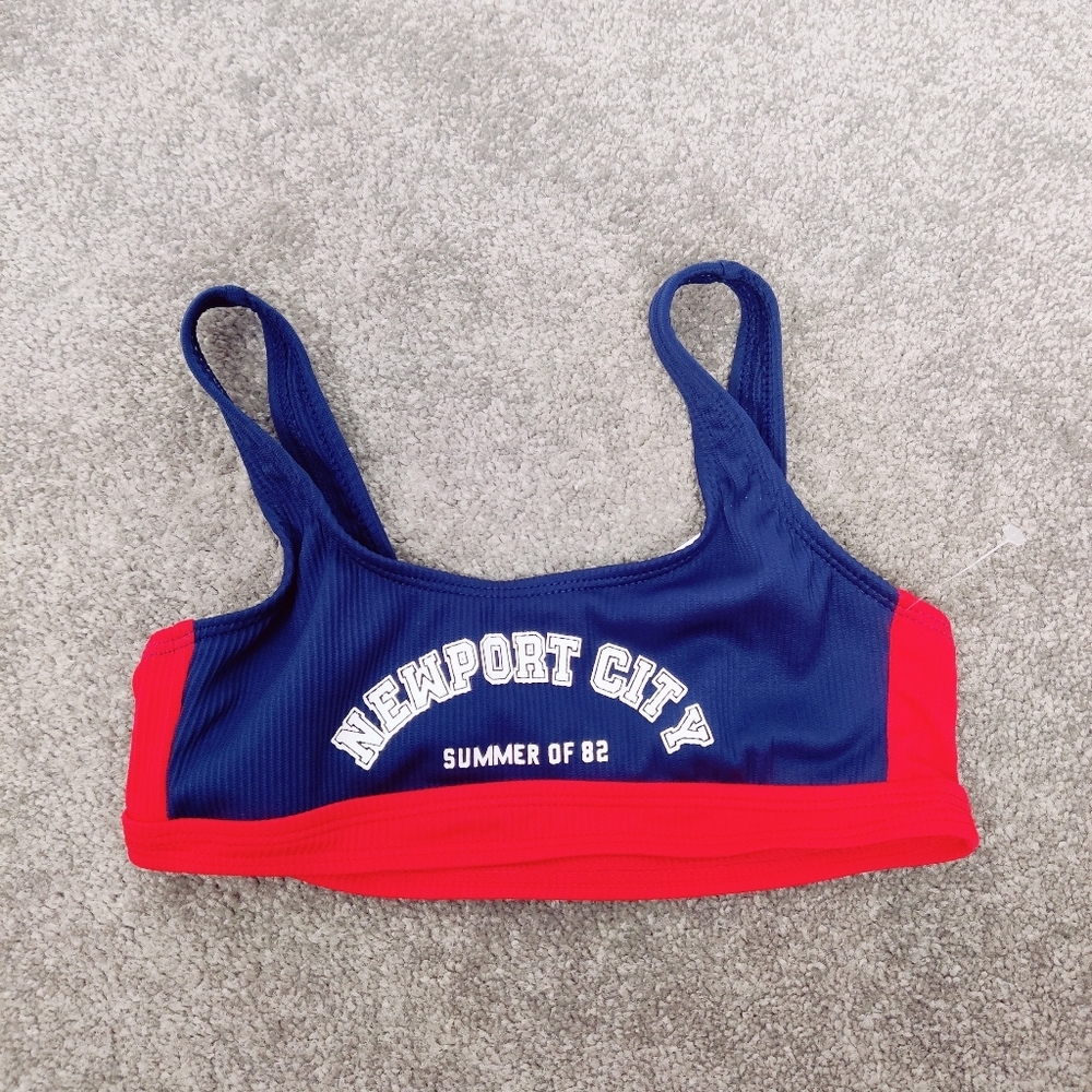 Zara Girl's Bikini Top Size 9 10 Years Newport City Summer of 82 Y2K Nautical